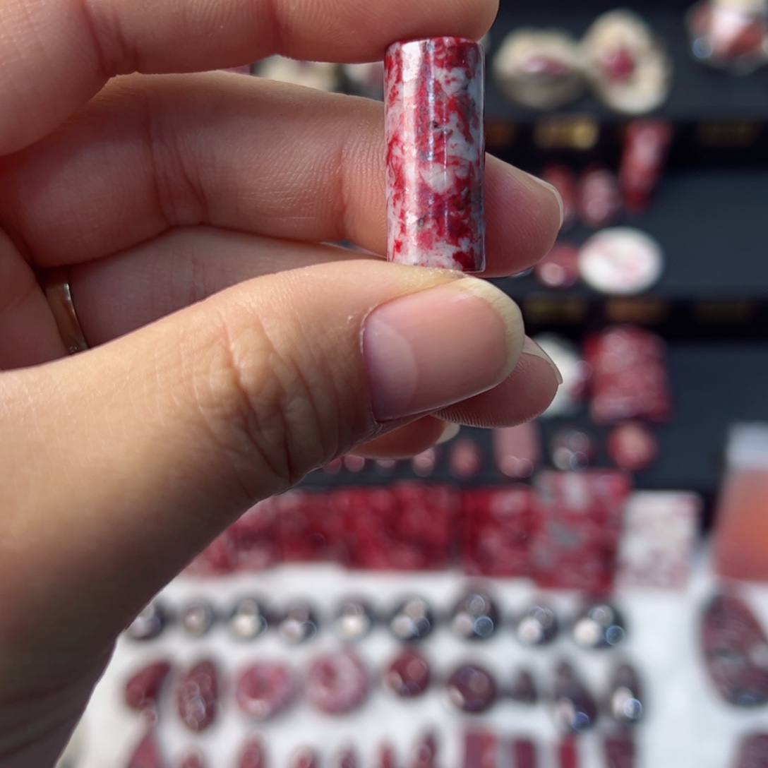 天然辰砂天然朱砂桶珠12