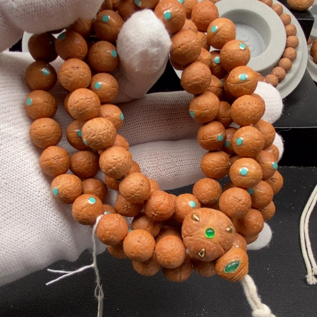 吊坠凤眼菩提蓝彩11mm110颗