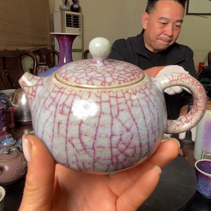 阿***.瓷片牛家钧窑牛自恒老师钧瓷微瑕