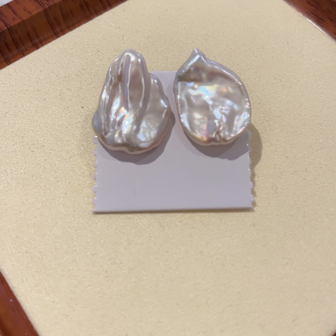 淡水珍珠耳饰银S925镶嵌