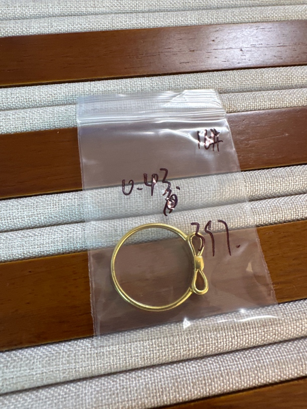克重0.43 16号 蝴蝶戒指 足金999