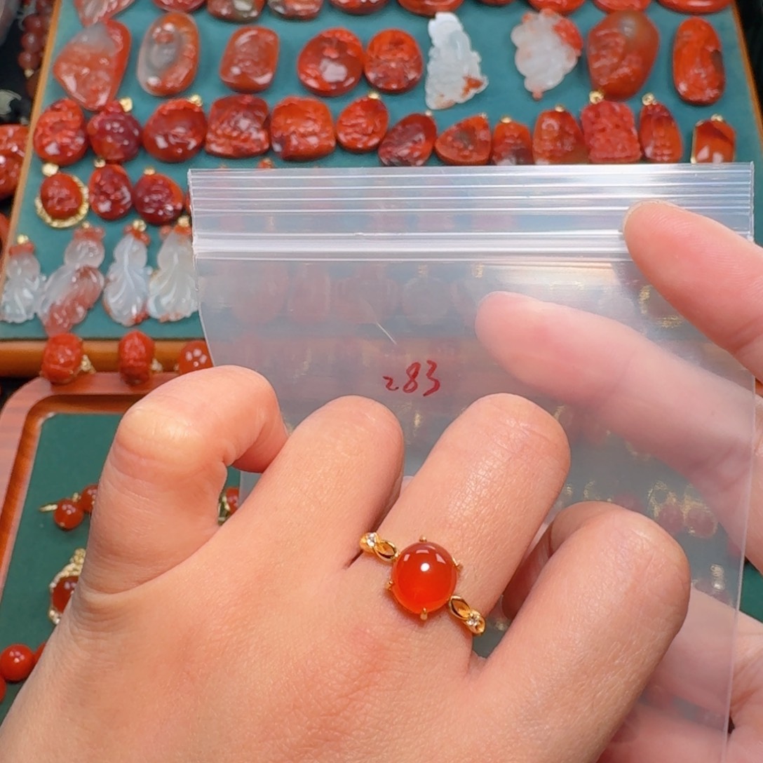 南红玛瑙南红银S925镶嵌