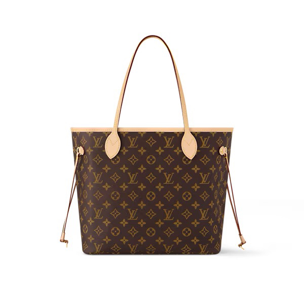 99新 LV LV neverfull 老花中号腋下包 芯片款 /JW3661