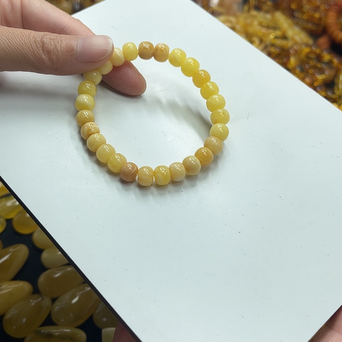 琥珀未镶嵌手串蜜蜡手串