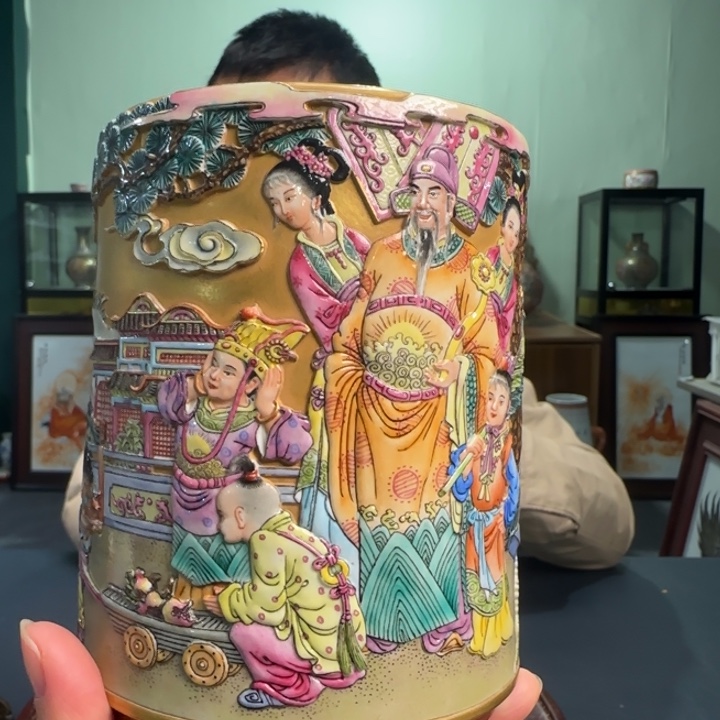 鼎***助摆件陶景德镇陶瓷陶瓷摆件