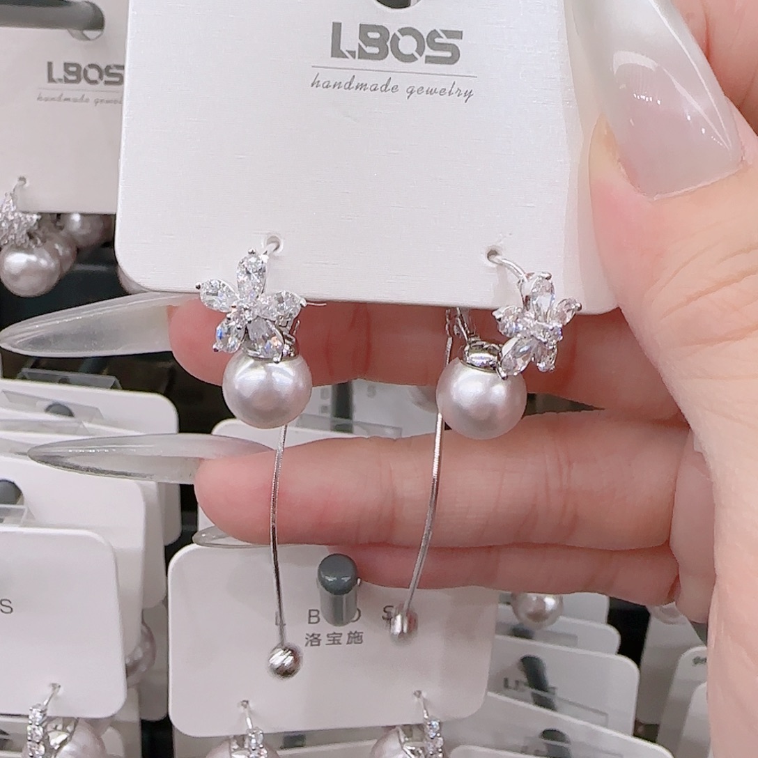 锆石铜合金925银耳环