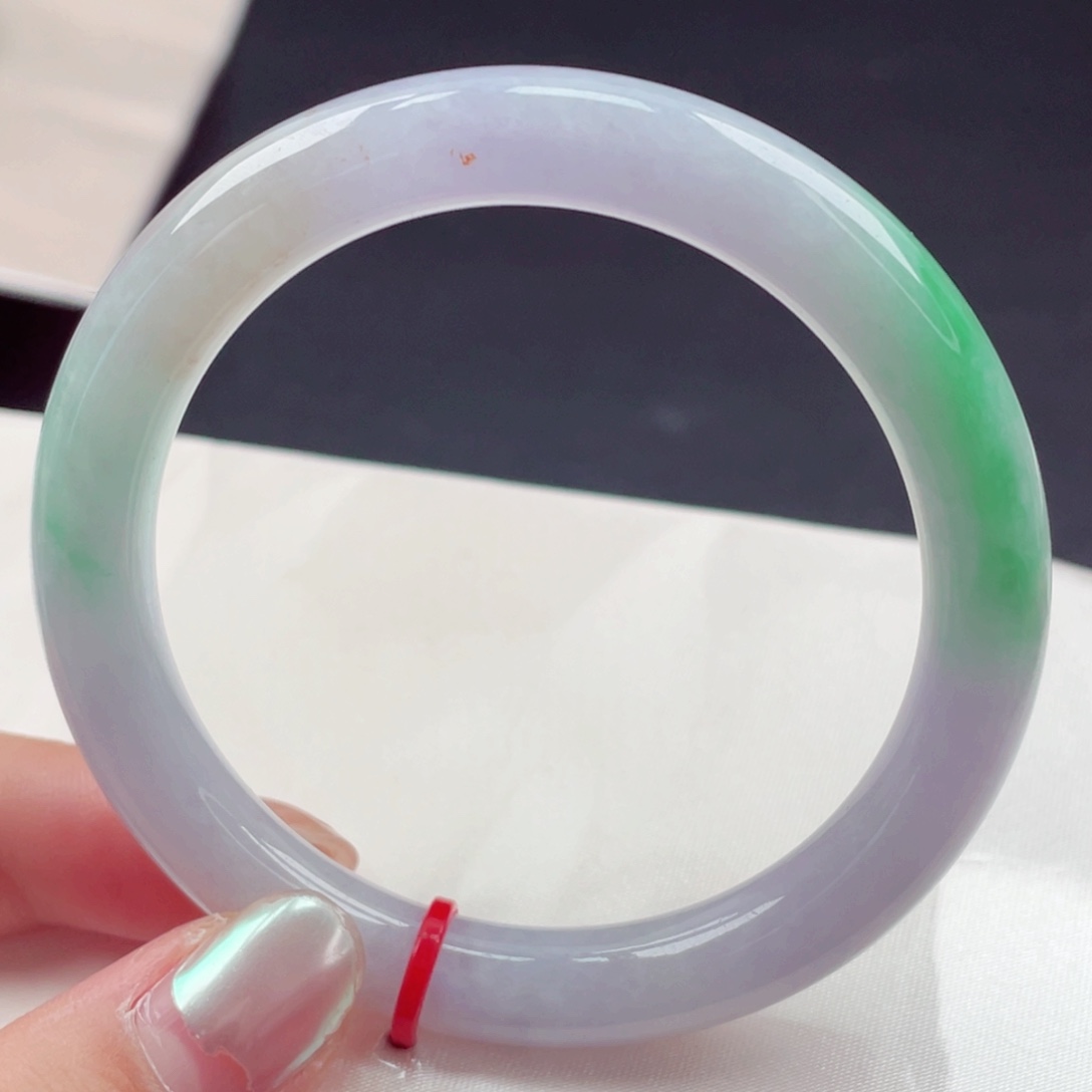 翡翠未镶嵌手镯54圆条