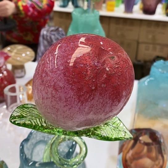 琉璃夜光桃子高45厘米