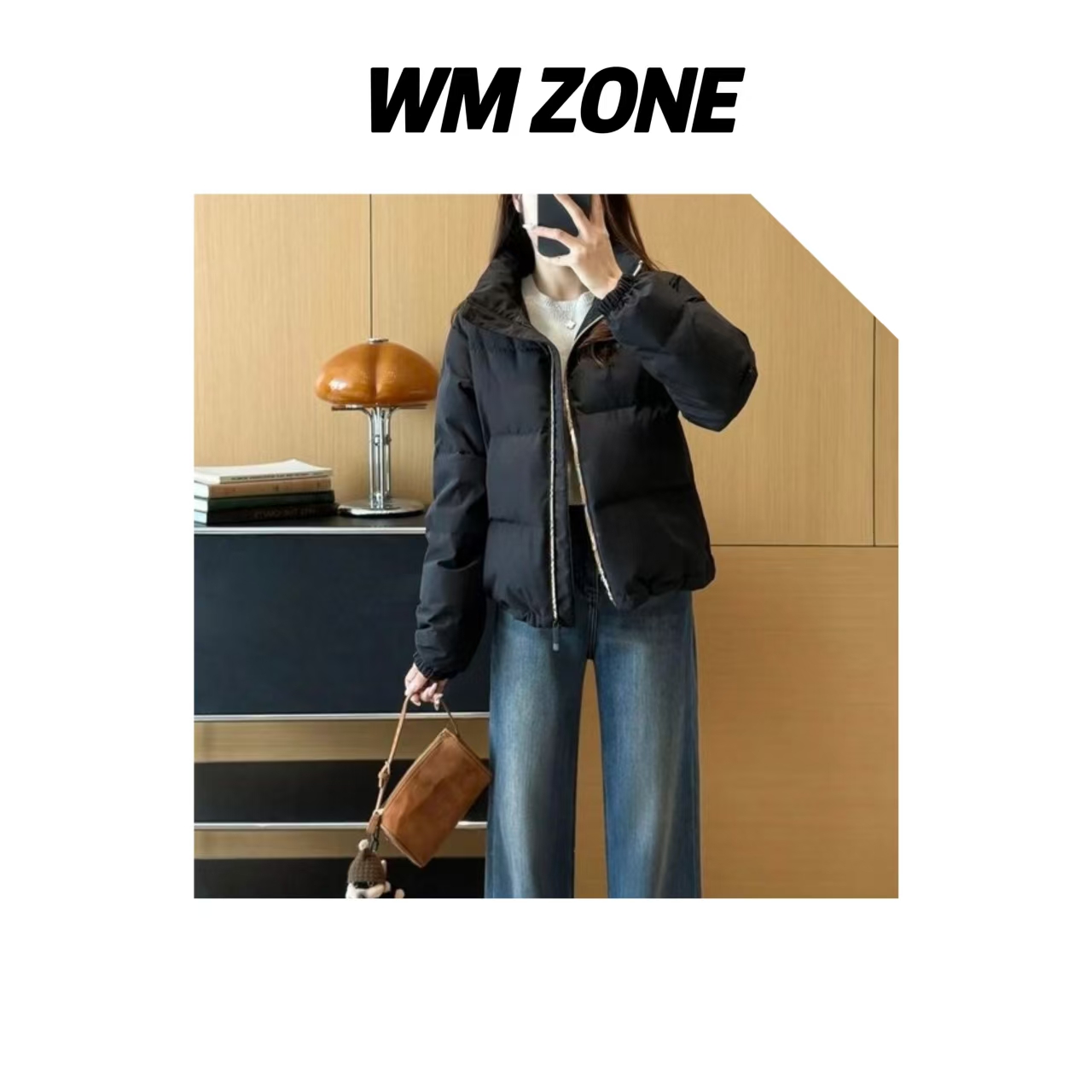 WM   4-4155  251175  立领连帽羽绒服