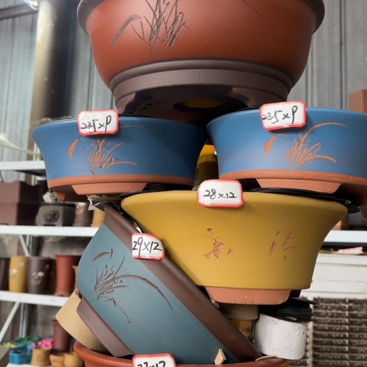 花盆紫砂100-6。           