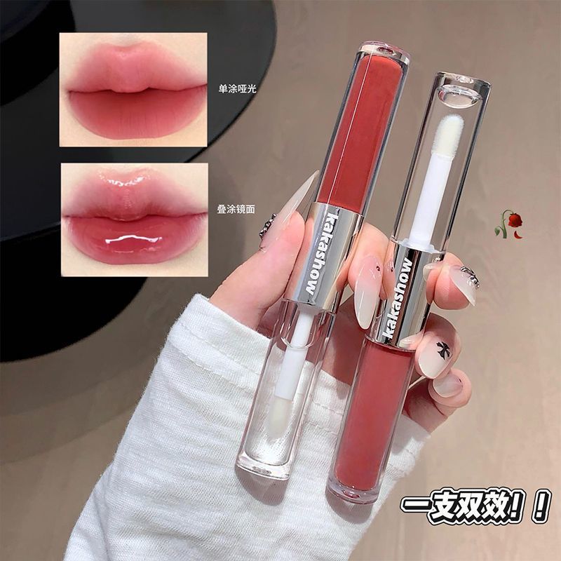 【到手两支】kakashow粉效双头唇釉镜面唇油哑光唇釉多妆效氛围感