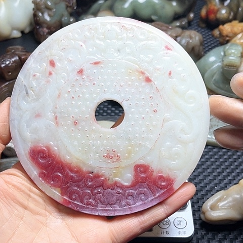 白玉菩提吊坠摆件