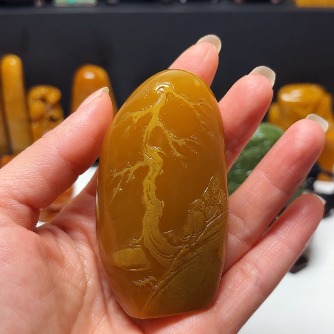 田黄石胖*石雕石雕石雕