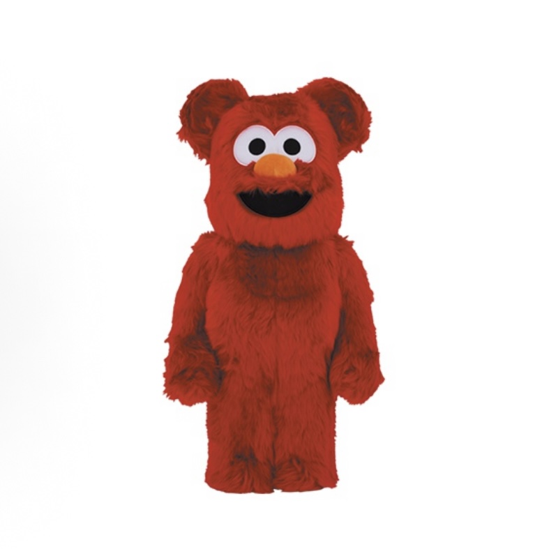 积木熊Bearbrick 芝麻街红毛 单盒拆检 1000%尺寸70cm 潮玩