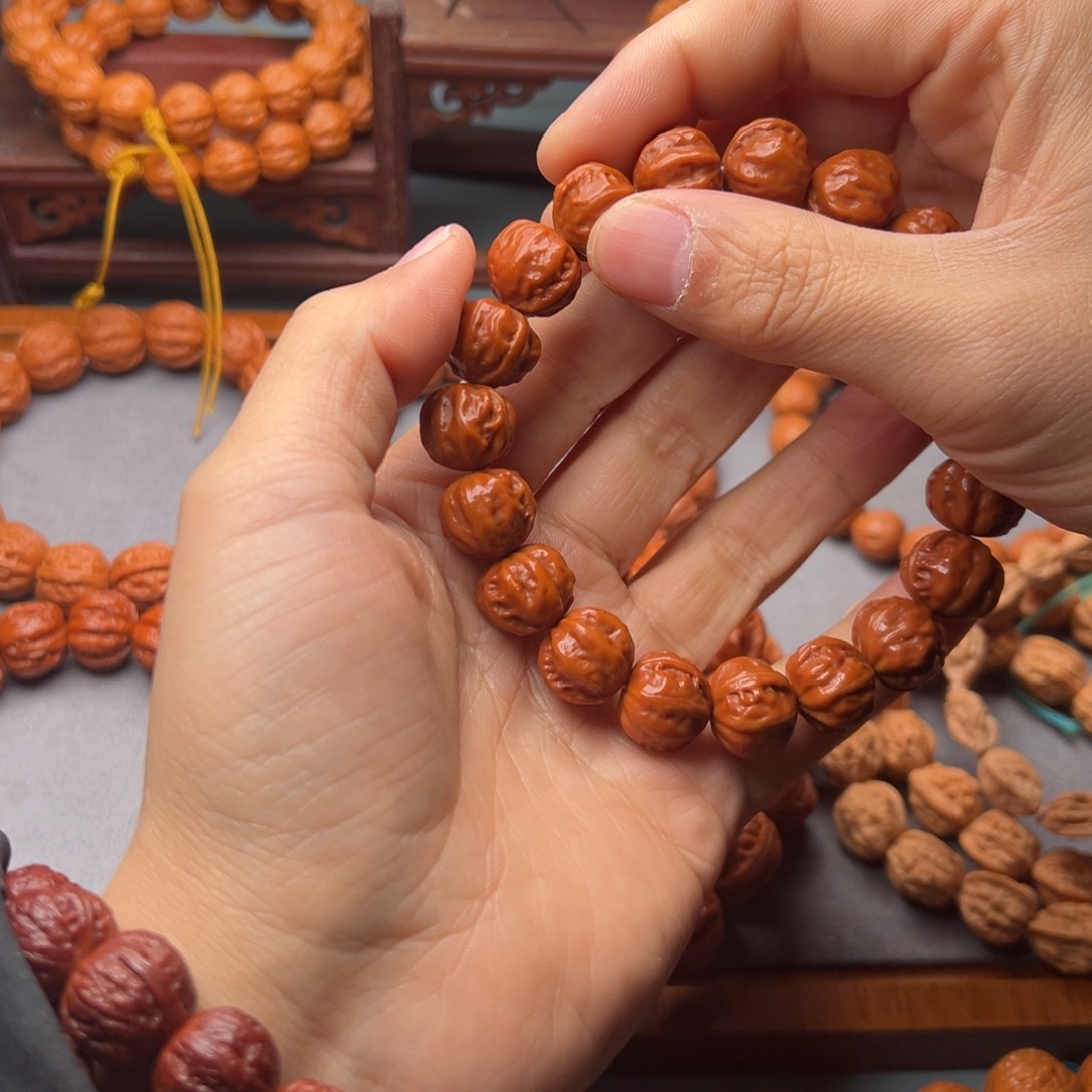 文玩核桃手串16方肚粗筋