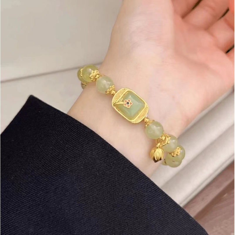 铜合金玻璃手链 D031 时尚轻奢百搭优雅甜美气质小众手链