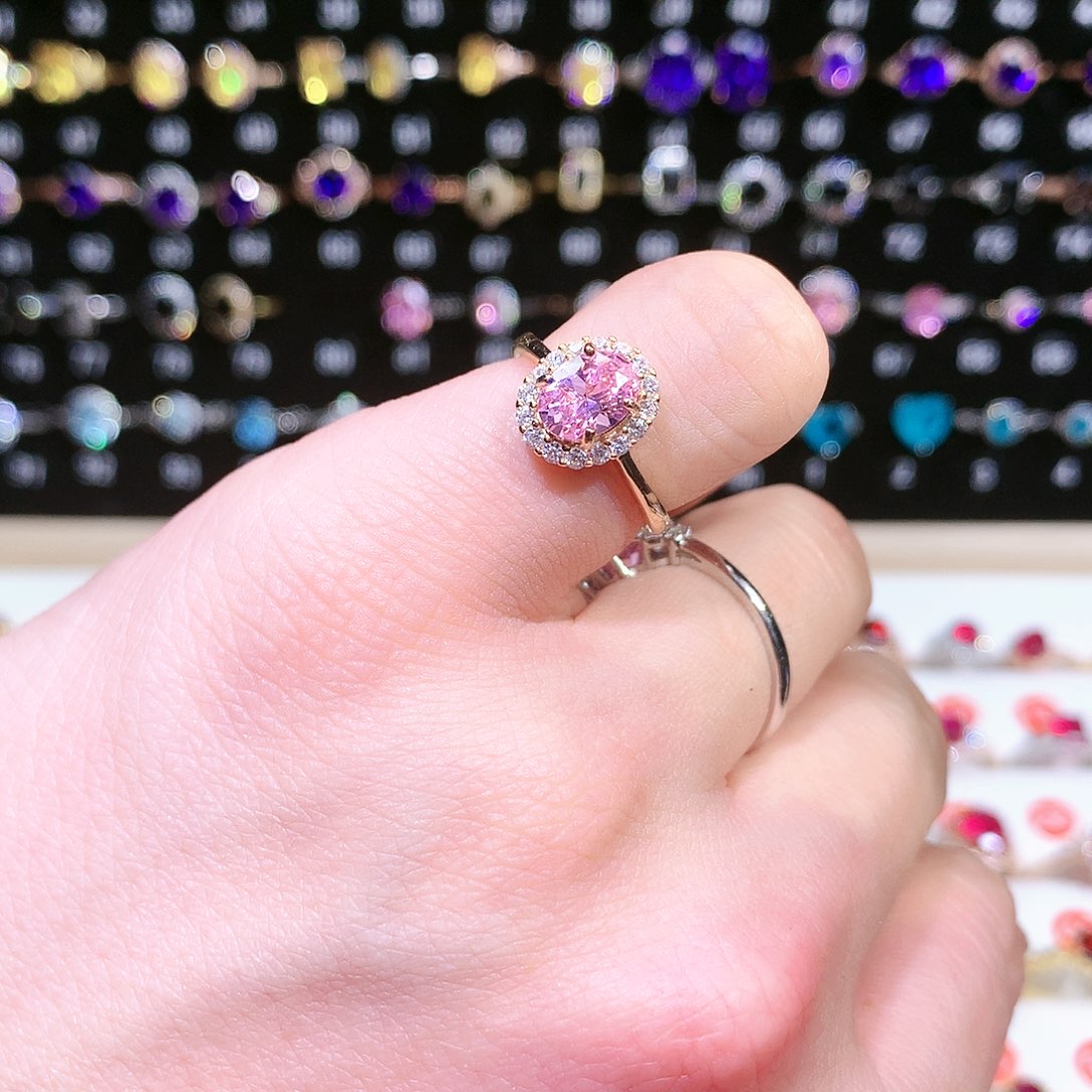 蓝宝石戒指银S925镶嵌