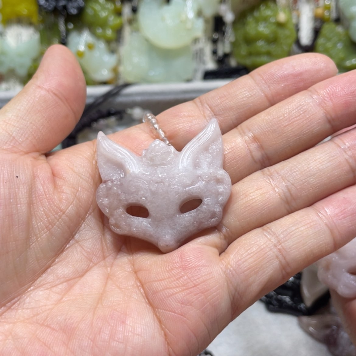 【闪购商品】岫玉颈饰未镶嵌浅*阁55吊坠
