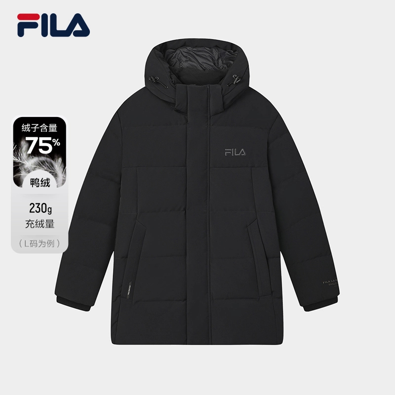 Fila/斐乐加厚男子运动冬季时尚保暖中长款羽绒服F11M448906F