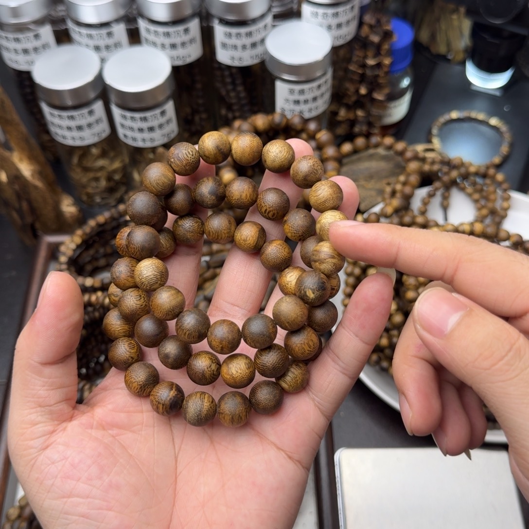 沉香香囊沉香奇楠沉香卡1.2单圈圆珠