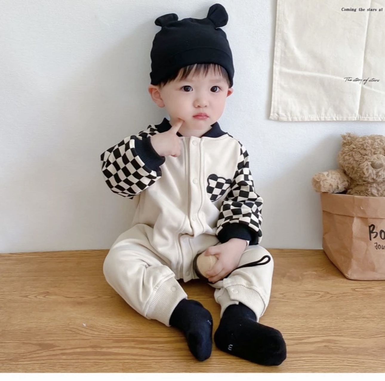 【100%纯棉花】300g儿童加厚纯棉棉花衣套装