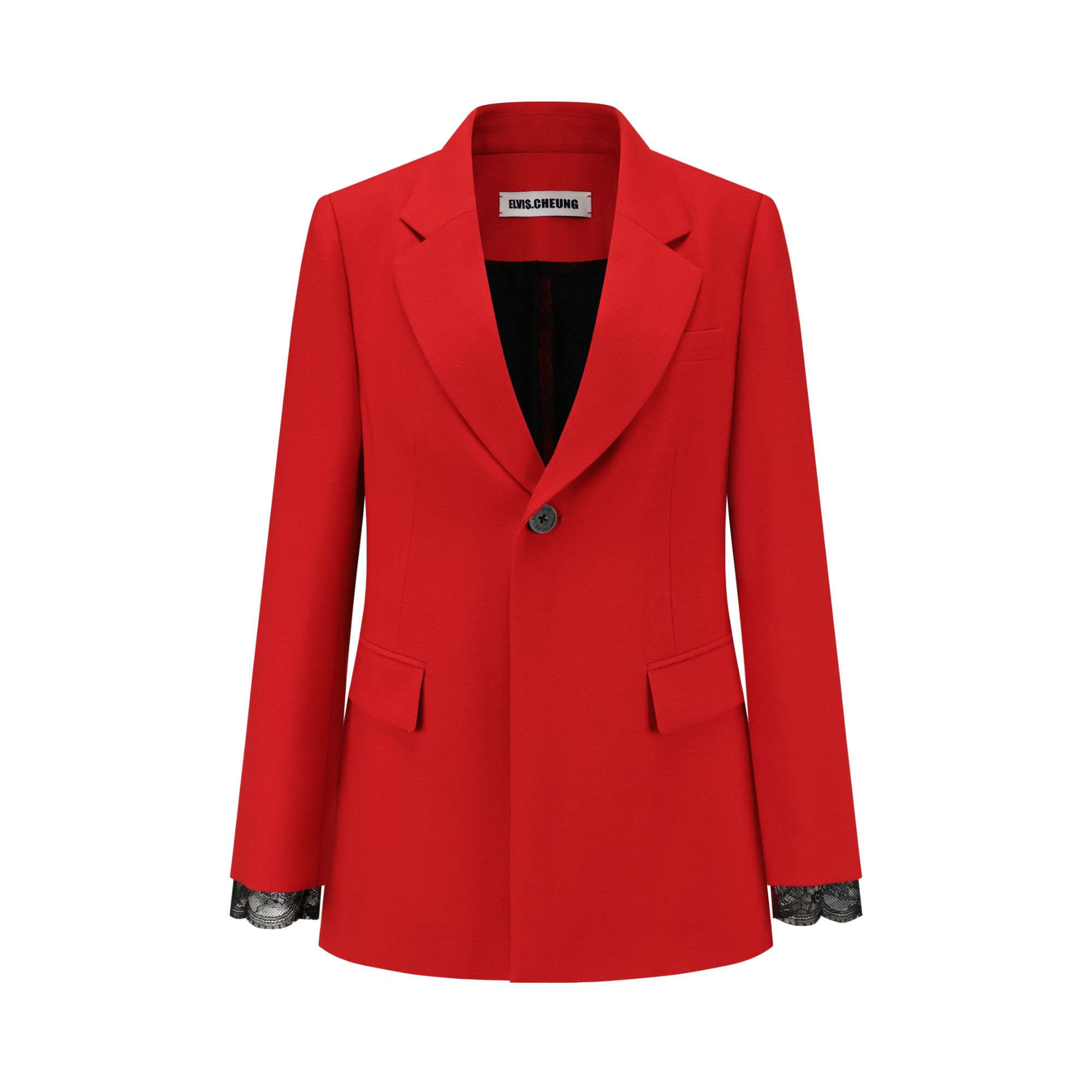 【蔡少芬同款】蒋云開運25贺岁款新品精纺窄双排蕾丝里H版西装