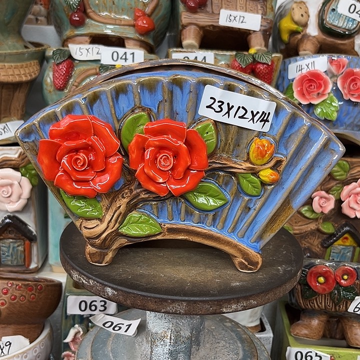 紫砂花盆粗陶材质多肉花盆