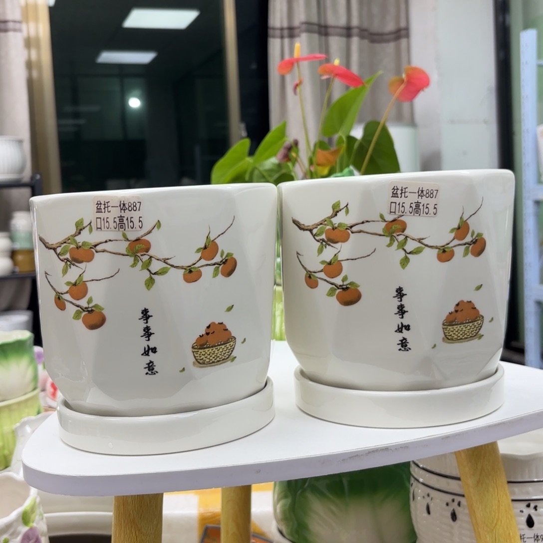 @夏西陶瓷花盆@@5887