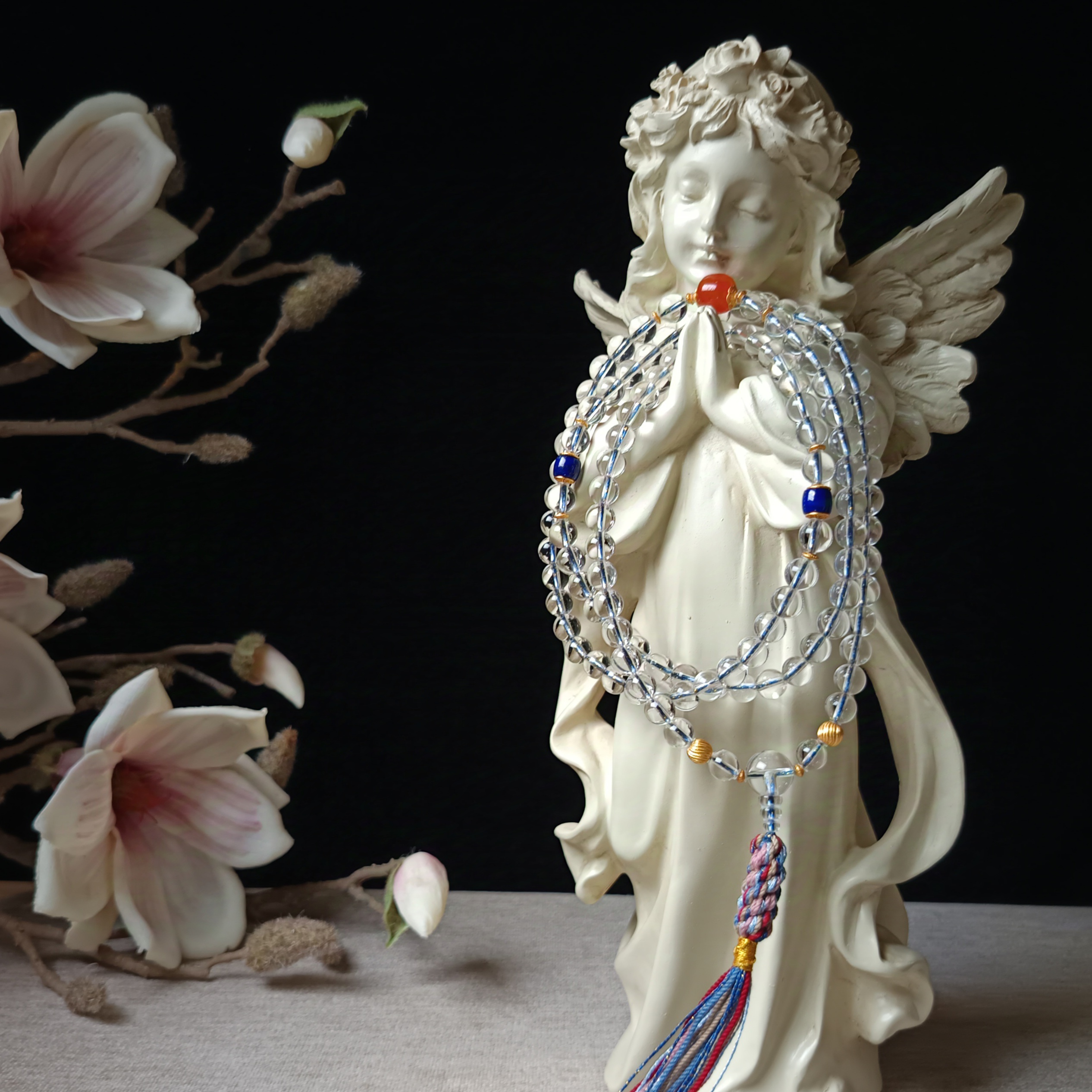 【晟伊】白水晶108项链约8m