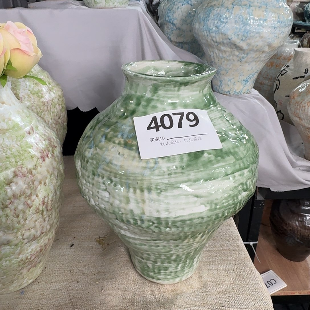 柠***丿陶摆件景德镇高温花瓶编码4079高28口8默认无孔