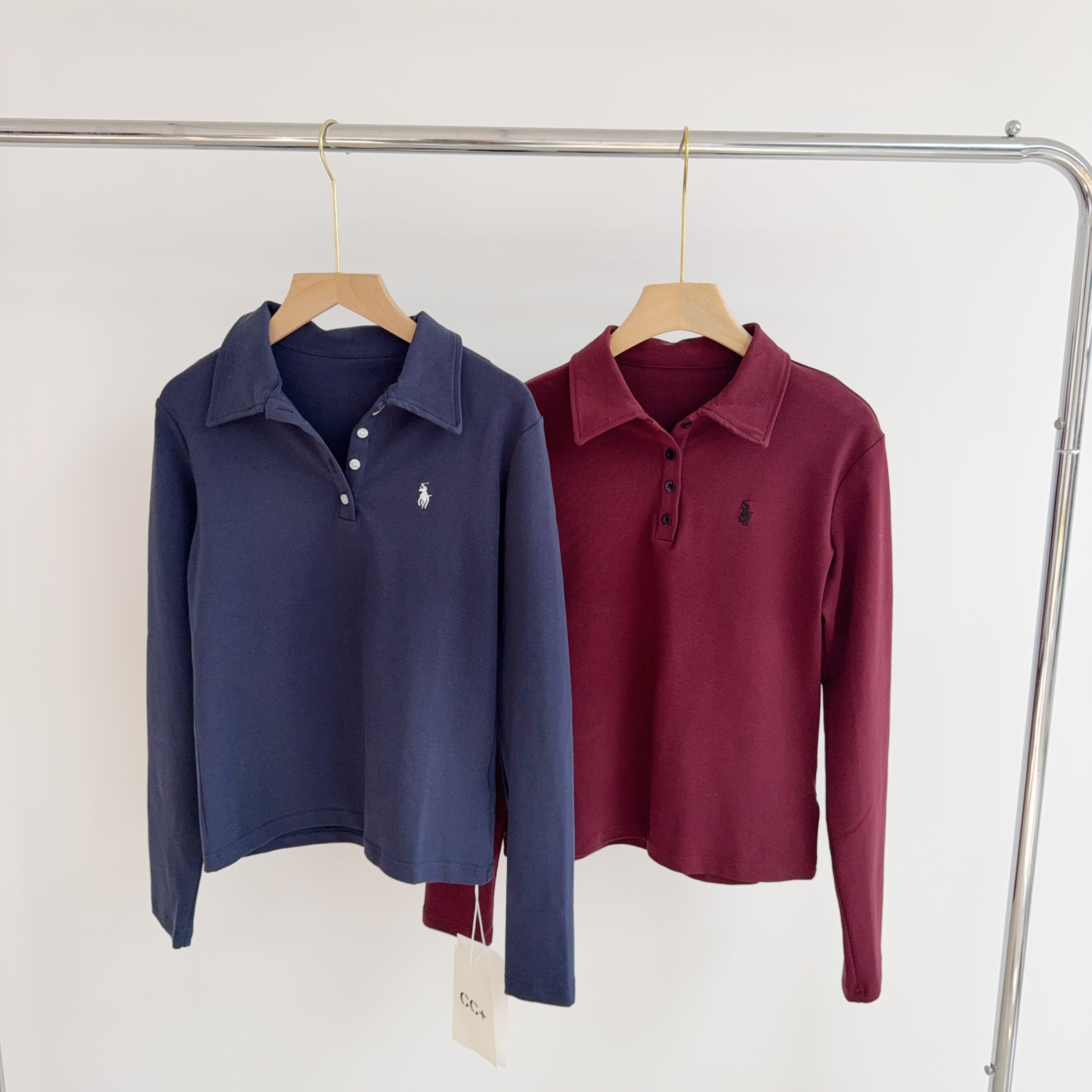 P113 翻领厚实款四粒扣休闲棉质T恤