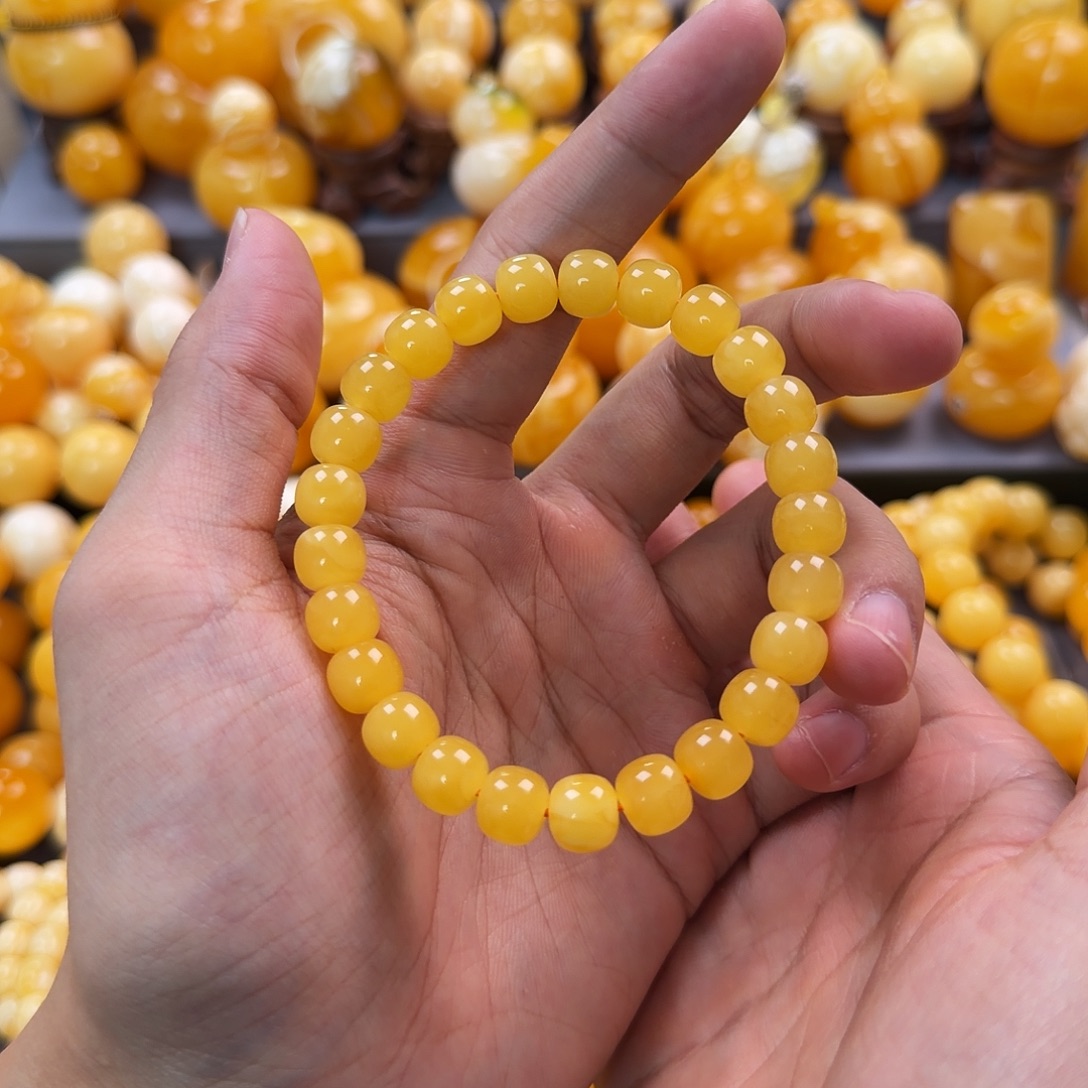 琥珀未镶嵌珠宝奇石9mm同料