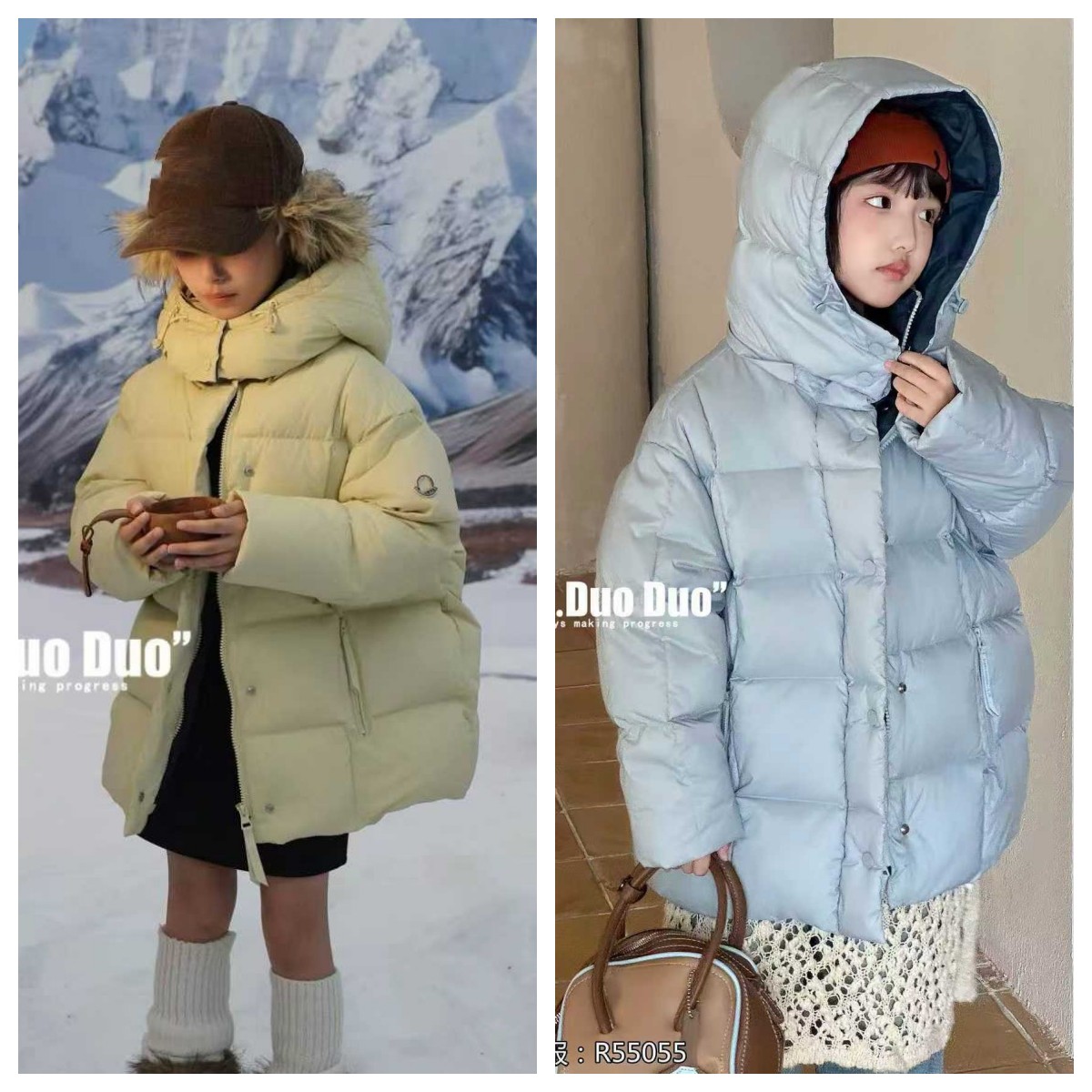 儿童羽绒服2025新款中大童韩版白鸭绒羽绒外套中长款潮童