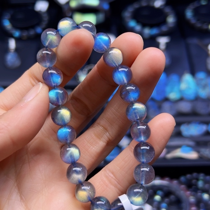 拉长石手串未镶嵌9左右