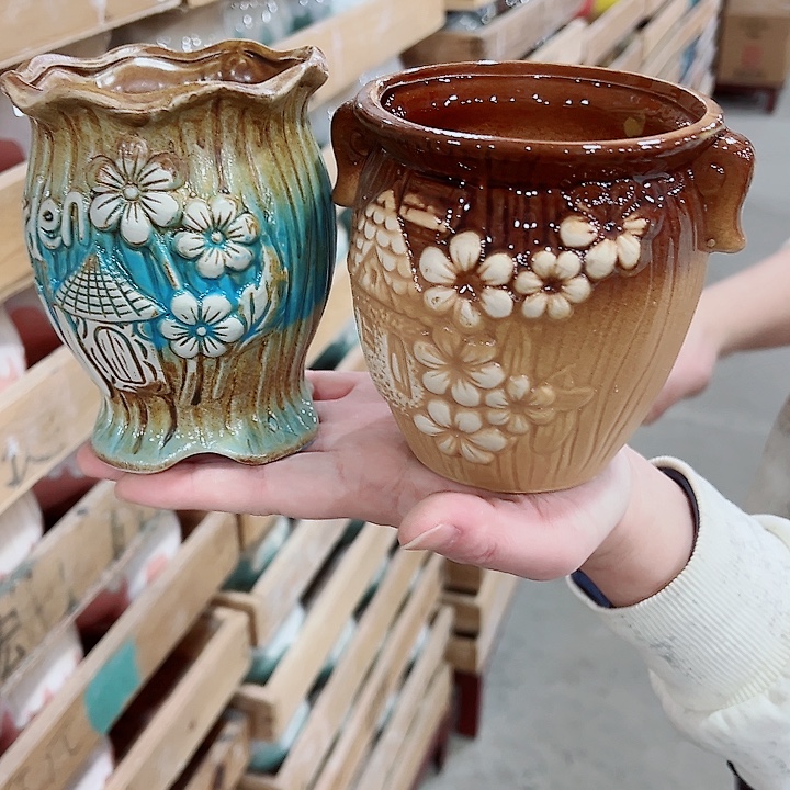 有孔，凑单福利满10元发货陶瓷多肉花盆！