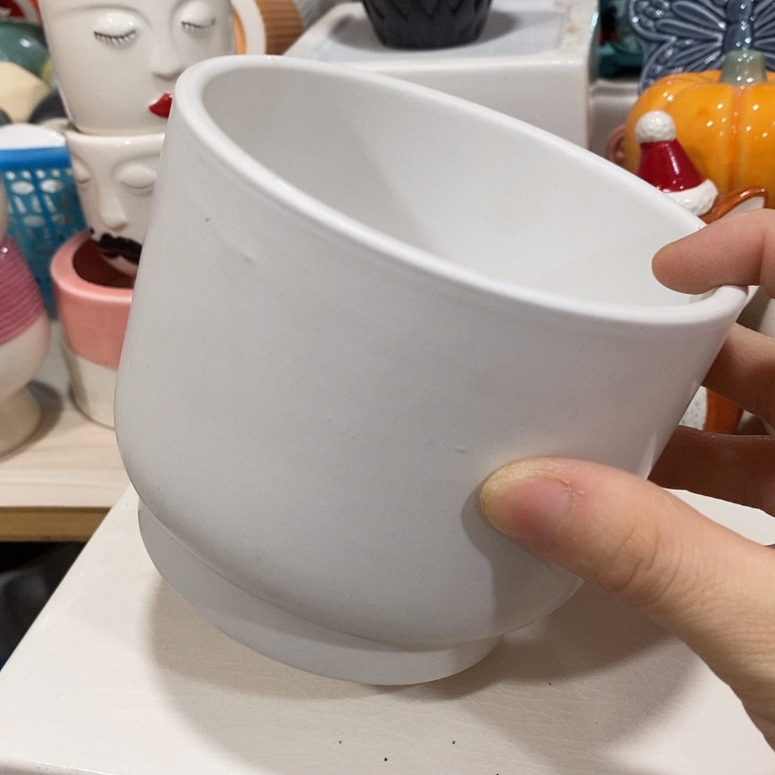 陶杯子陶盆有孔 瑕疵介意勿拍