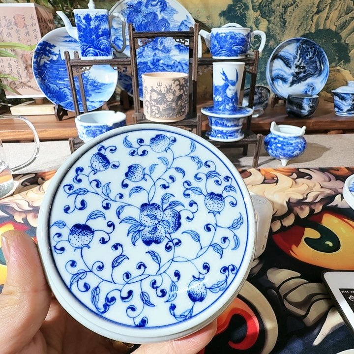 泥塑温*盖置手工手绘