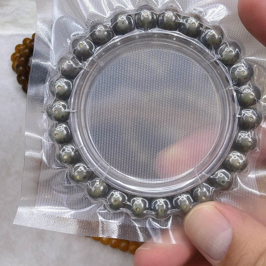 星月菩提手串 14殿堂黑冰星月菩提单圈苹果园10×8