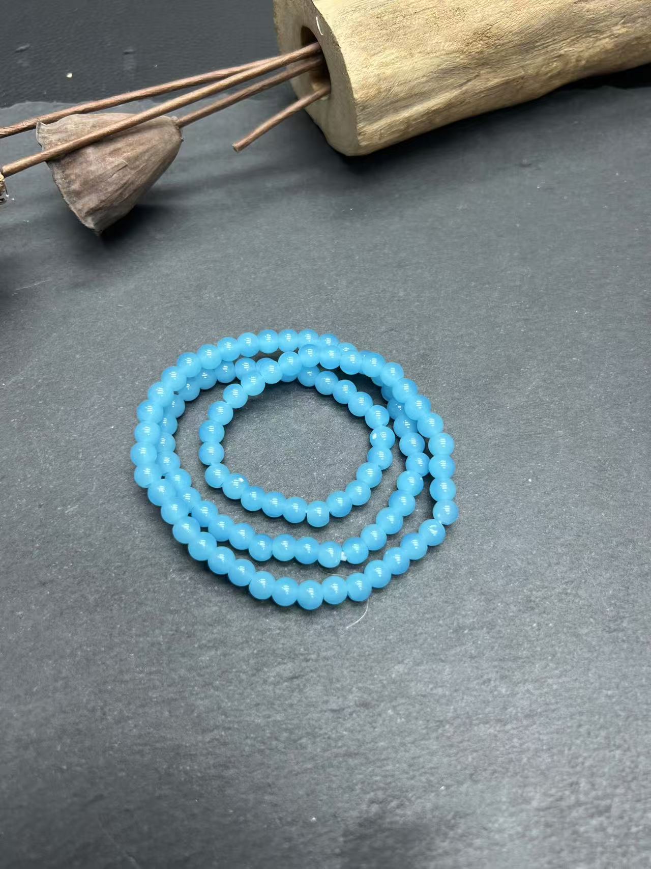 64号 海蓝宝天空蓝6mm多圈手串