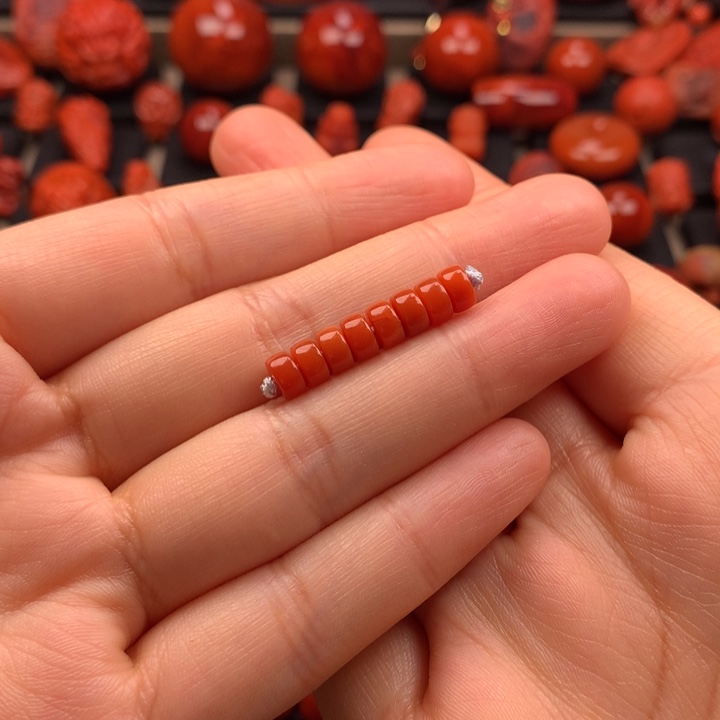 未镶嵌隔片5.6MM南红玛瑙