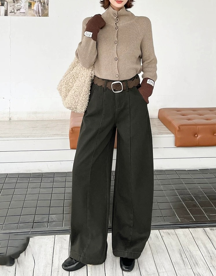 6119-2-【抓毛加厚】弯刀版型欧洲站秋冬厚版