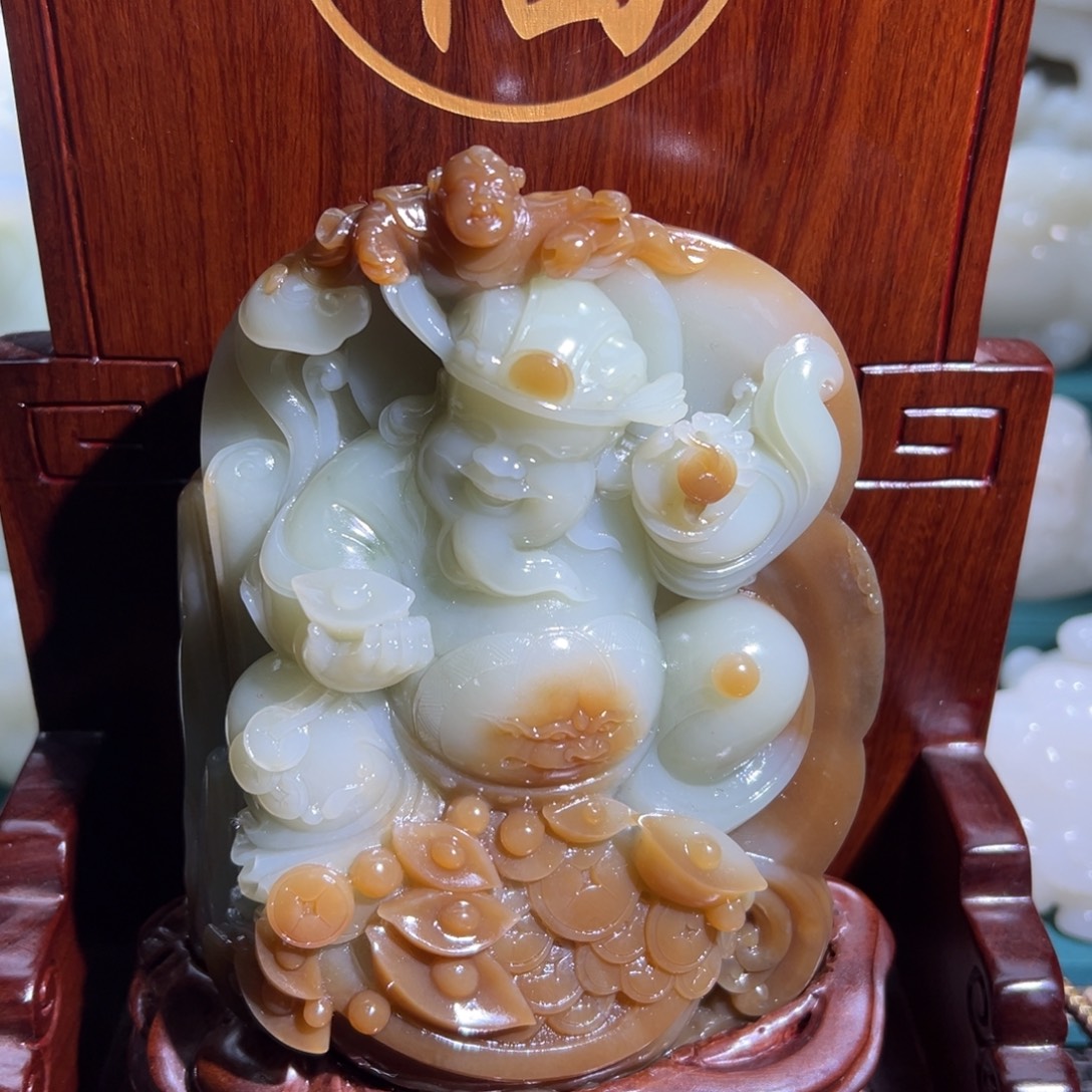 幻***尘和田玉未镶嵌挂件