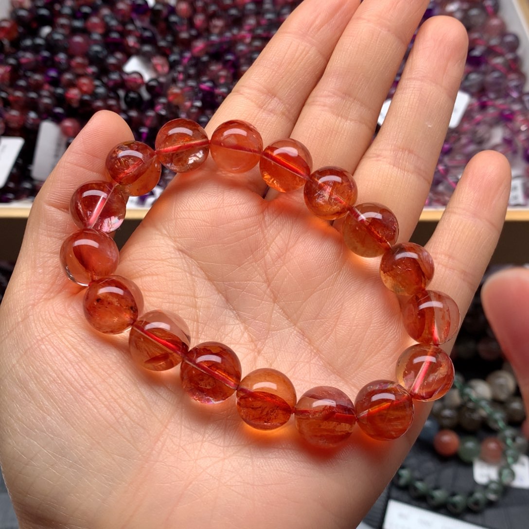 水晶手链未镶嵌红胶花12