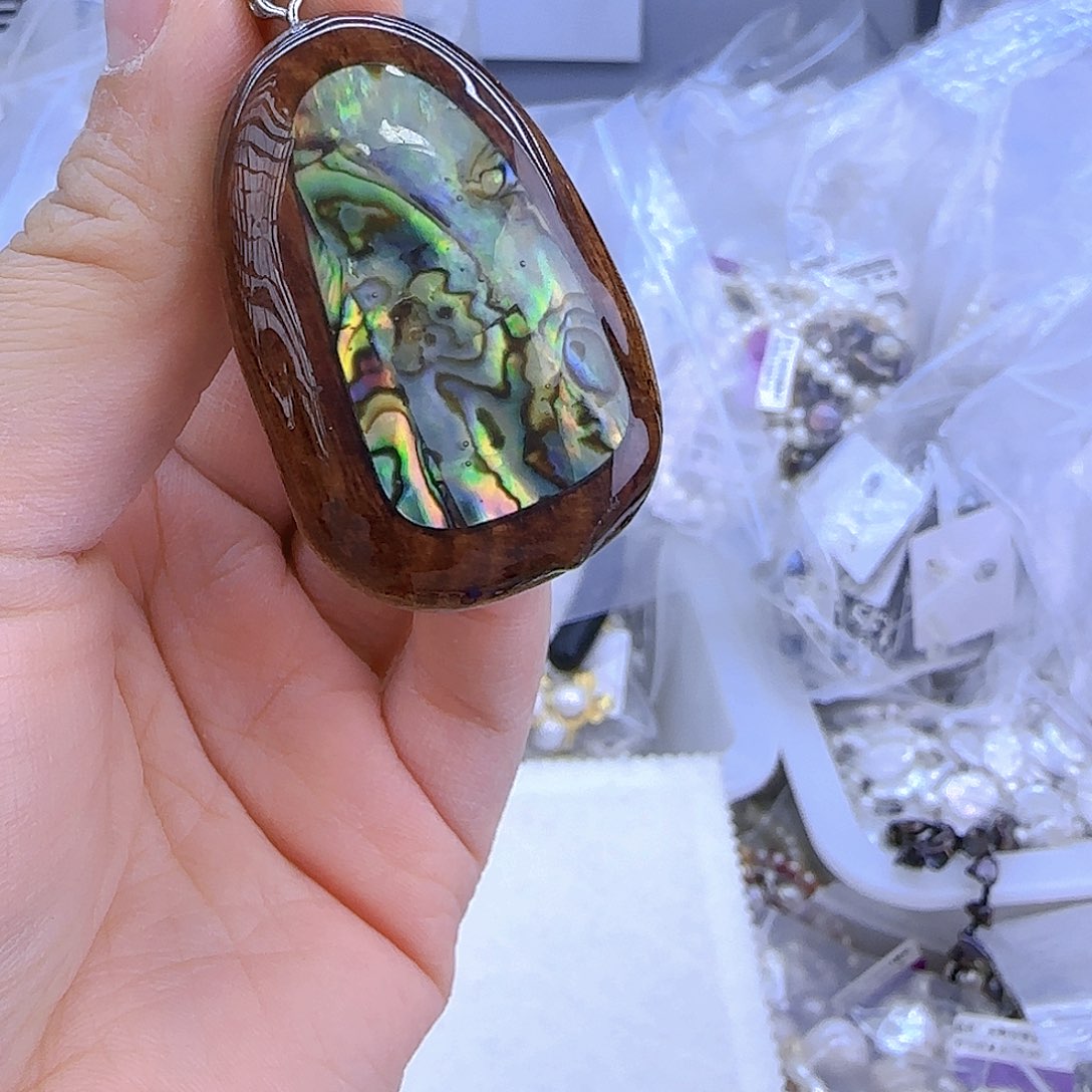 银S925镶嵌项链定制708淡水珍珠