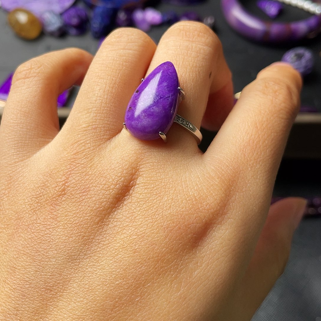 苏纪石（舒俱来）戒指银S925镶嵌