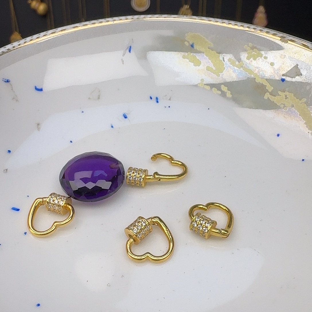 颈饰银S925镶嵌紫晶紫水晶925镶嵌64