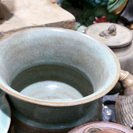 瓦当摆件摆件茶桌茶台陶瓷滕*端