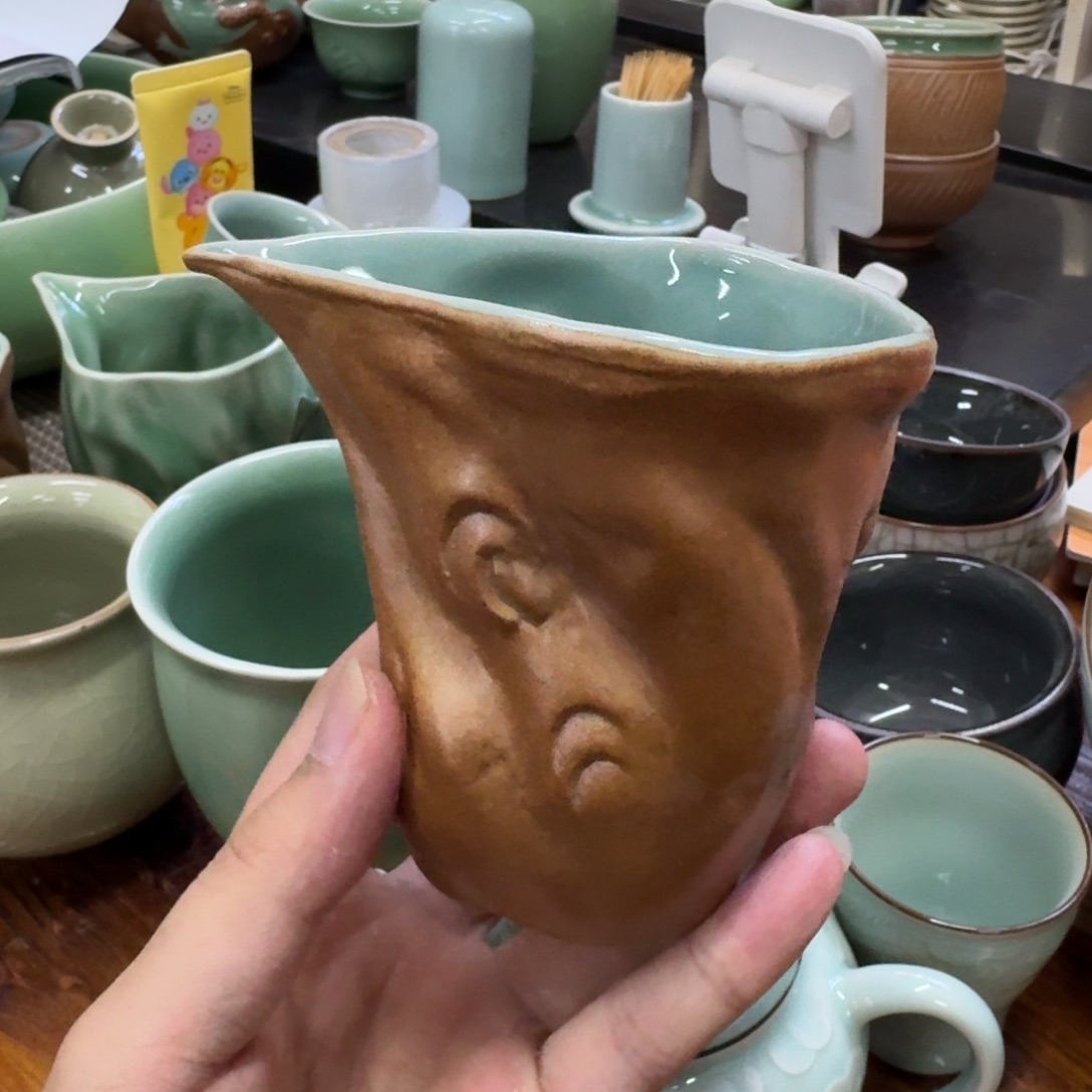 龙泉青瓷茶具微瑕6420