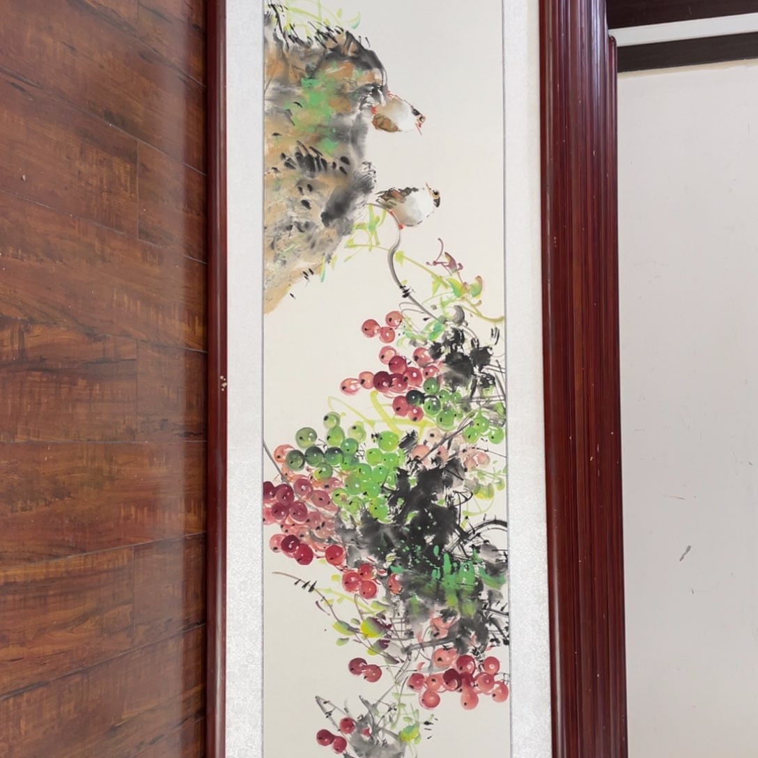 国画带框尺寸48*163厘米