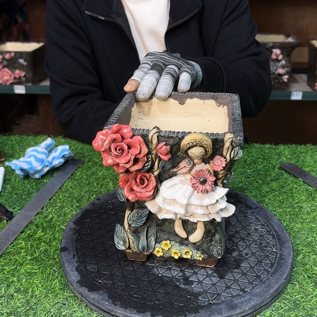 红陶青藤花器多肉花盆